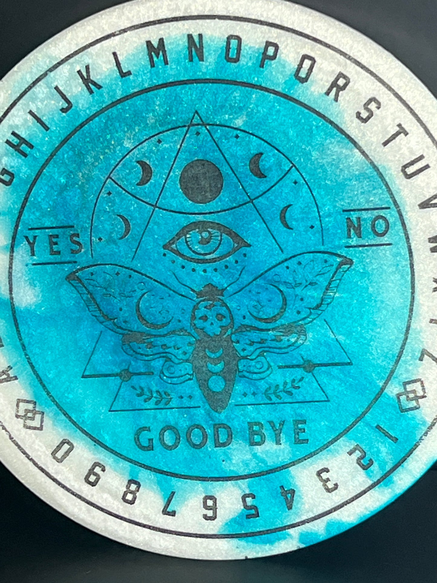 🦋 Frostlight Moth Talking Board | Lunar Insight & Gentle Guidance Disc (6”)