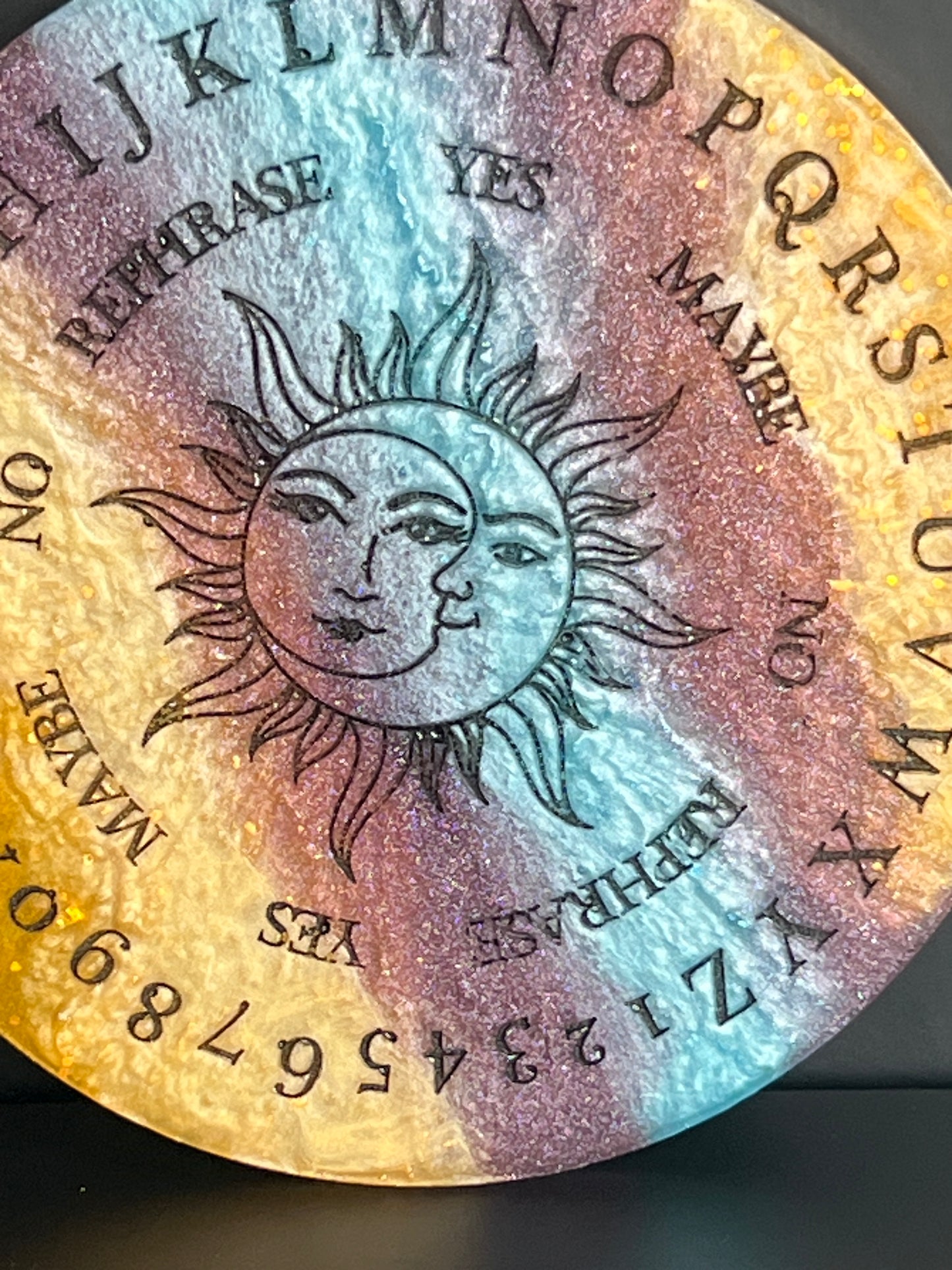 🌞🌙 Celestial Sun & Moon Talking Board | Cosmic Balance & Intuitive Insight Disc (5”)