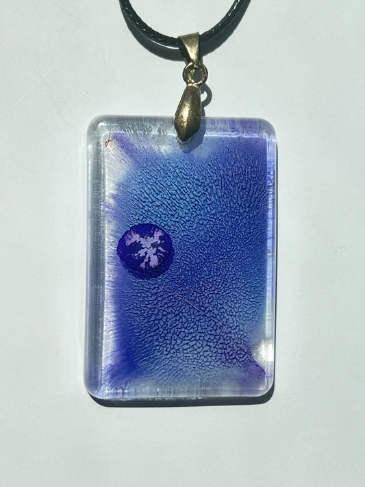 Violet Moon Rising — Purple Resin Pendant