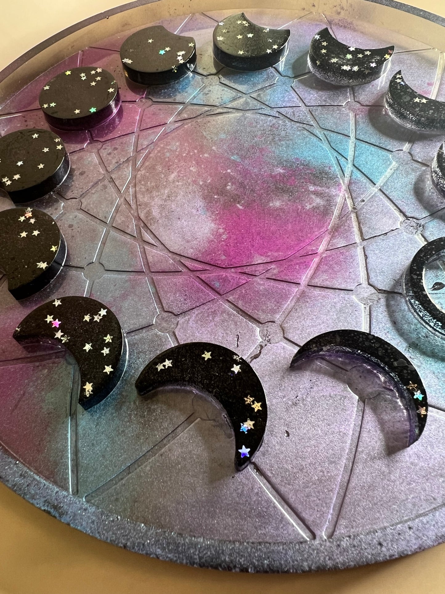 celestial night 3d moon phase tray - 16