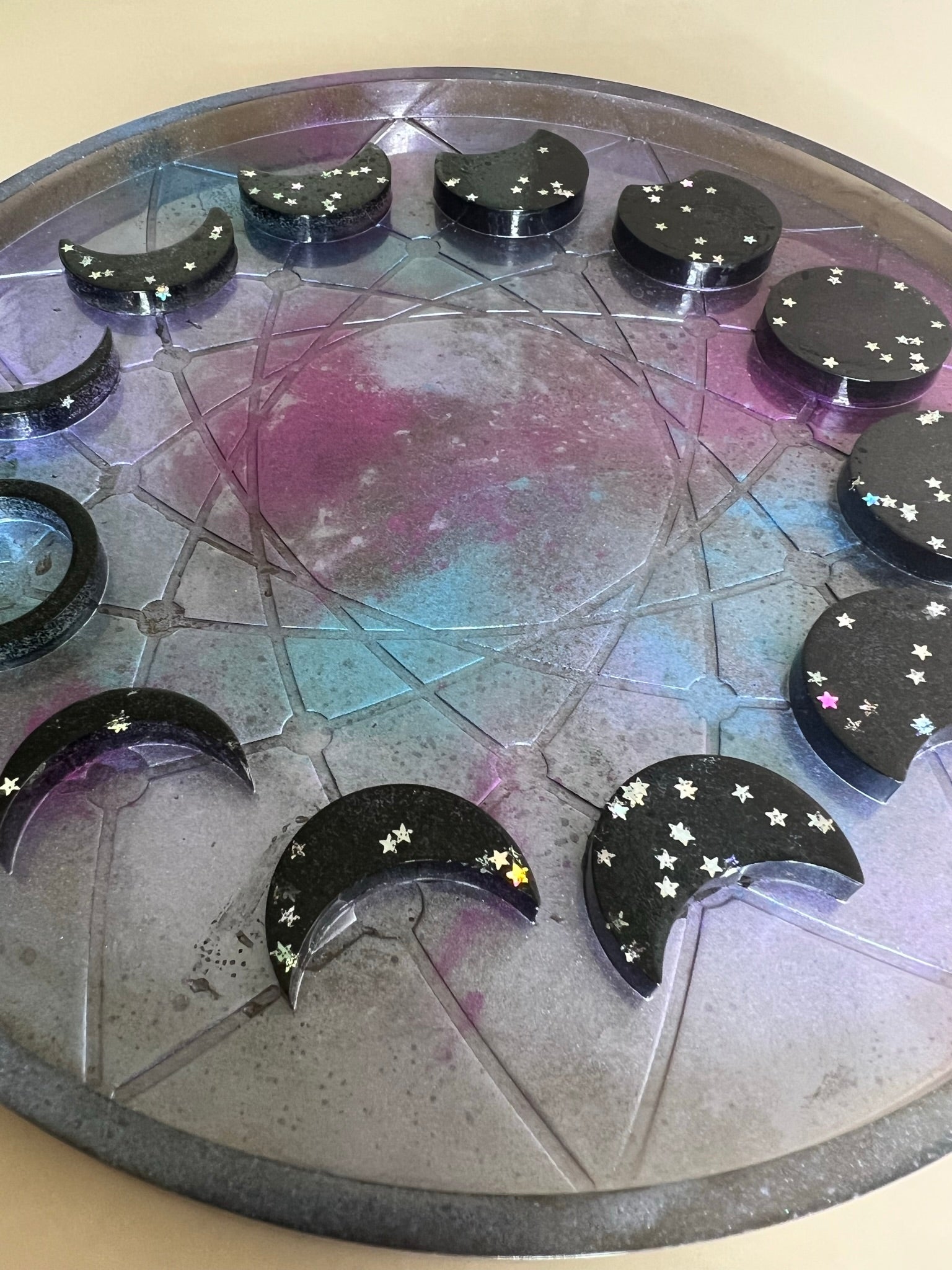 celestial night 3d moon phase tray - 17