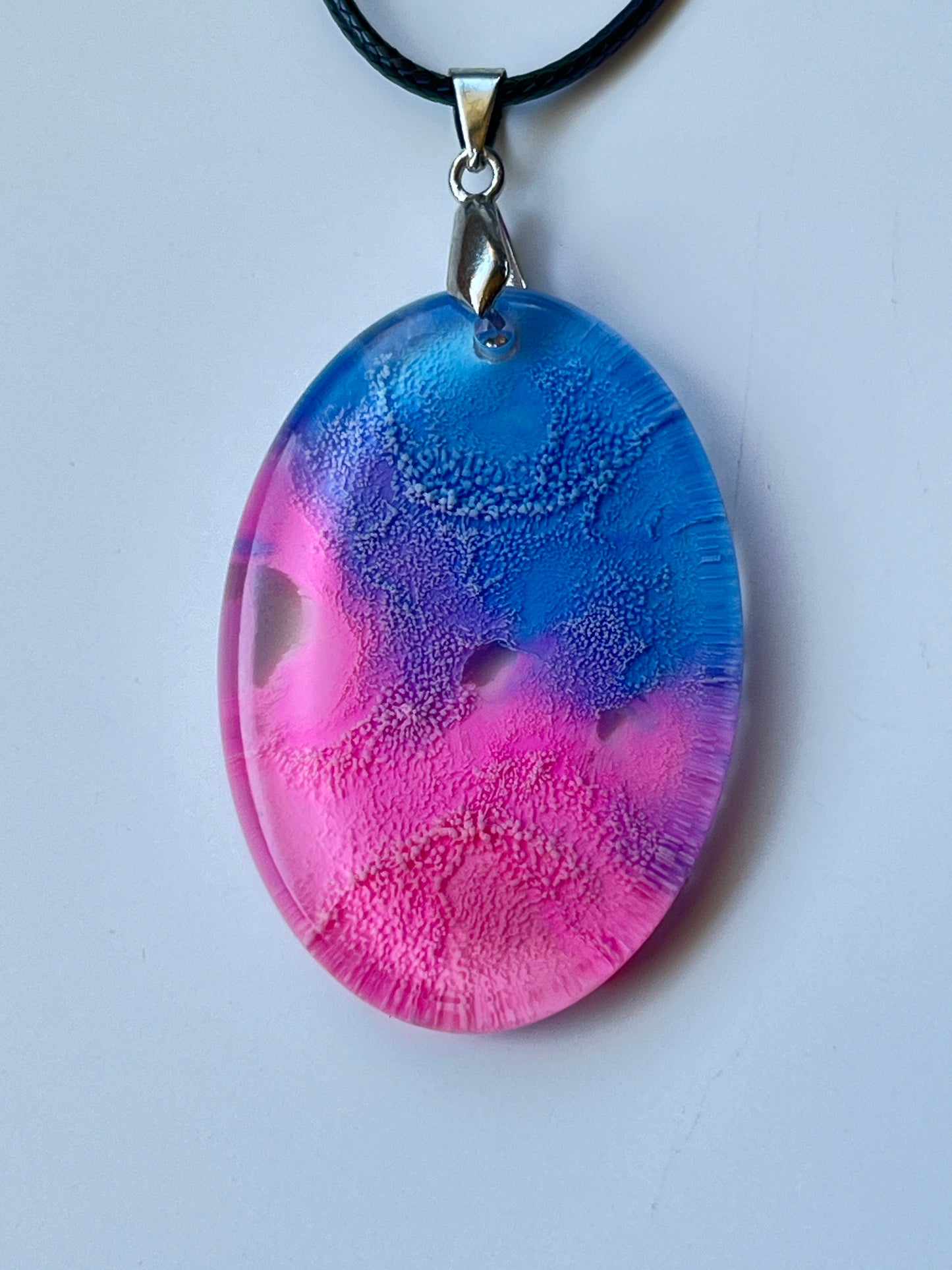 Nebula Dream — Pink & Blue Resin Pendant