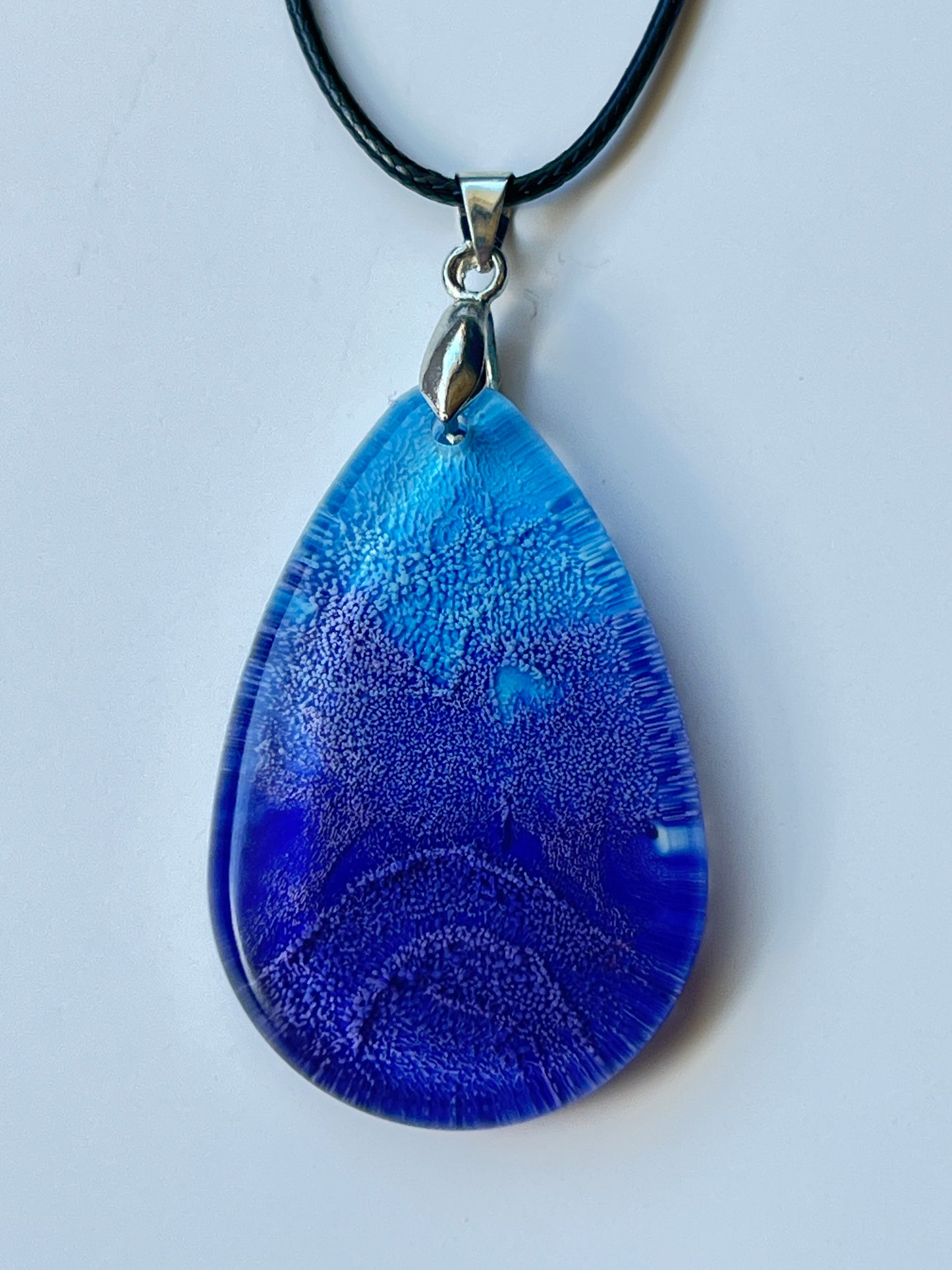 Tempest Blue — Cobalt & Sky Resin Pendant