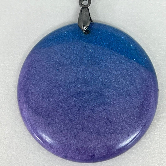 Twilight Moon — Blue & Violet Resin Pendant