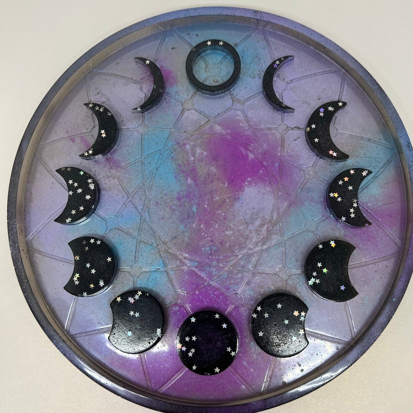 celestial night 3d moon phase tray - 1