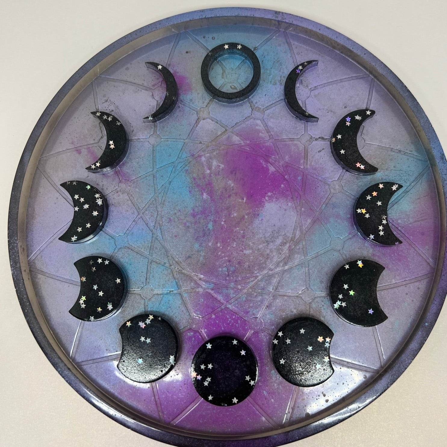celestial night 3d moon phase tray - 1