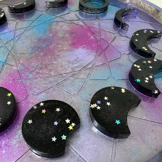 celestial night 3d moon phase tray - 0