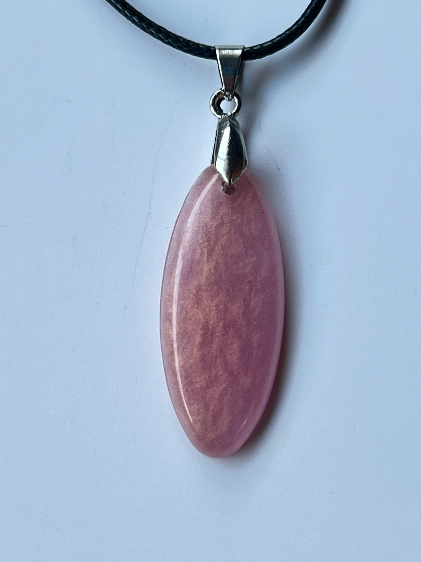 Rose Quartz Soul — Dusty Pink Resin Pendant