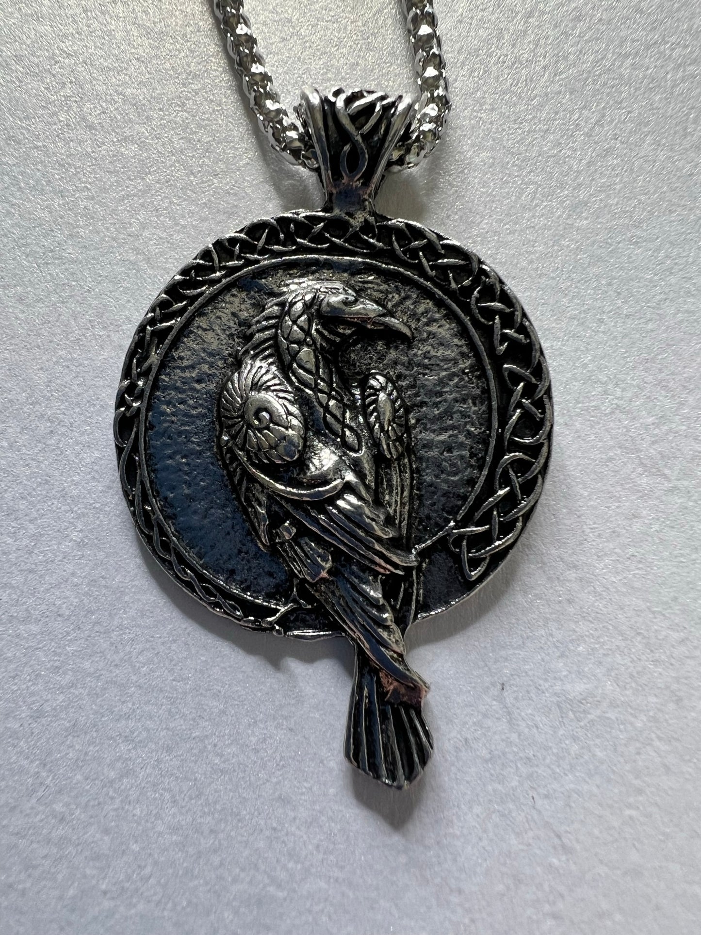 VIKING INSPIRED RAVEN PENDANT NECKLACE