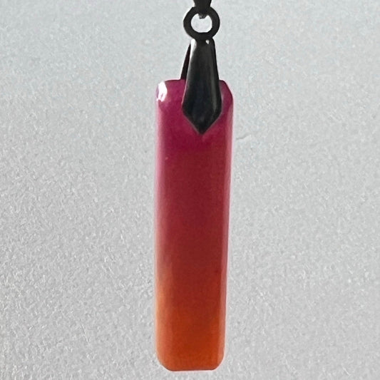 Sunset Wand — Pink & Peach Resin Pendant