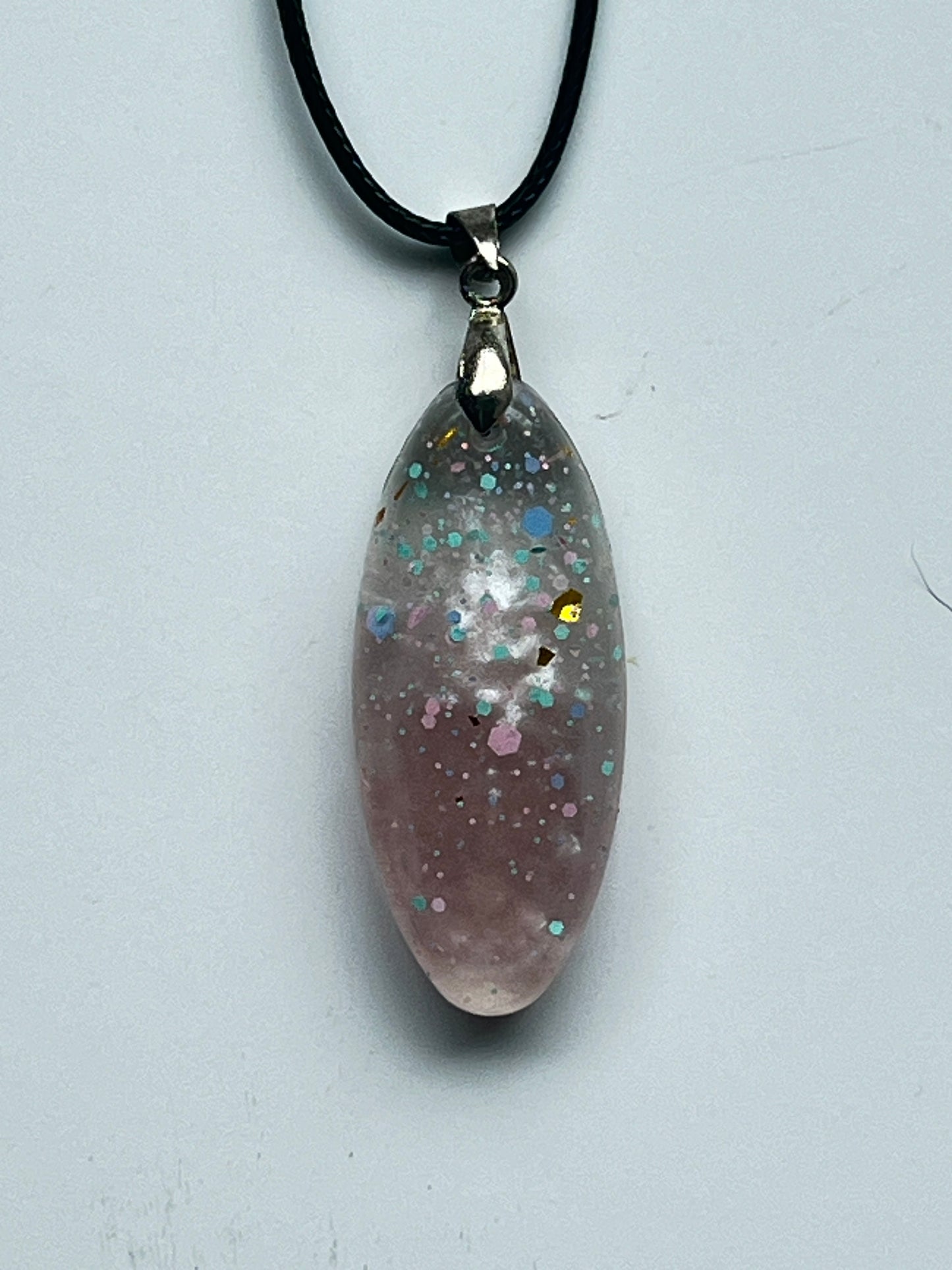 Opaline Dawn — Mauve Opal Resin Pendant