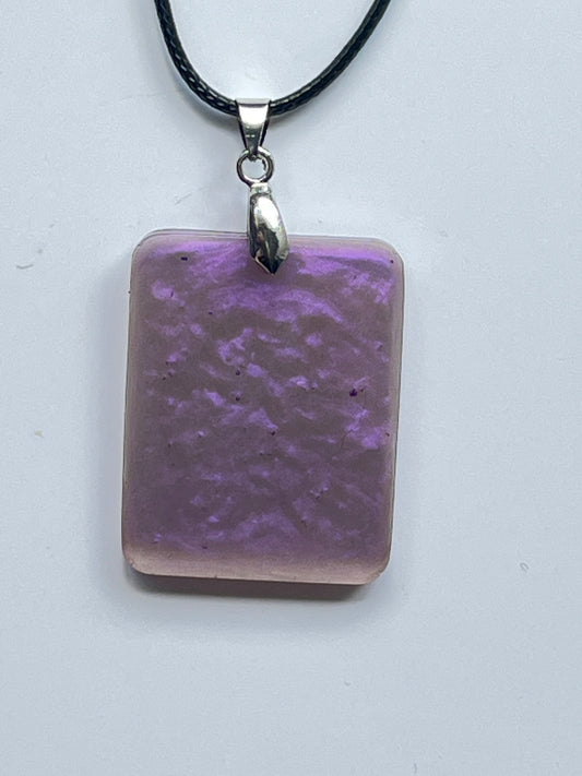 Lavender Mist — Lilac & Violet Resin Pendant