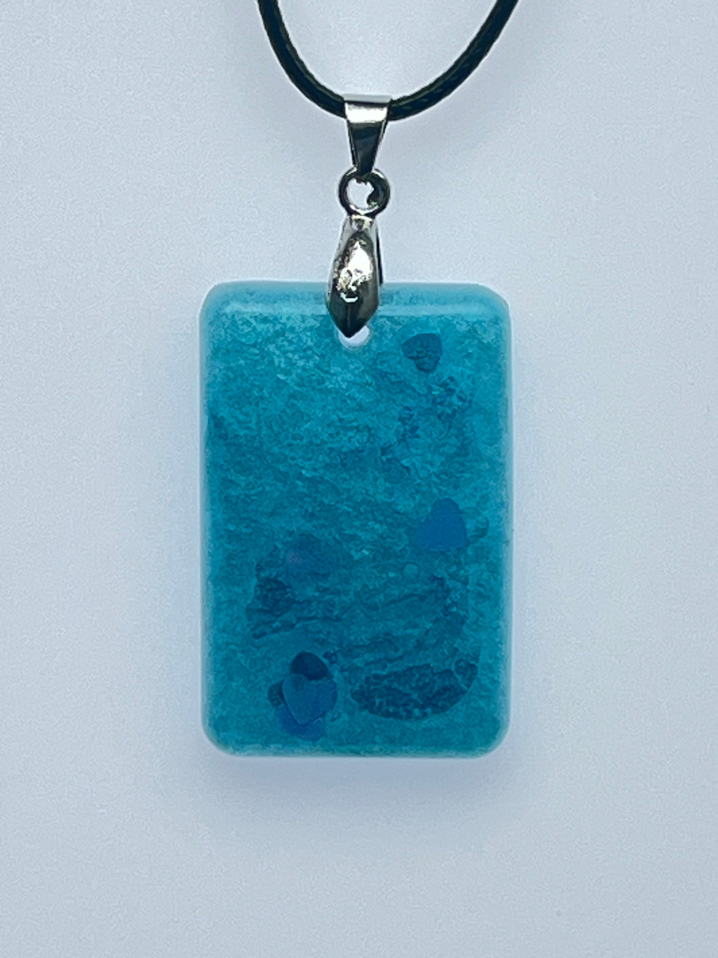 Tidal Hearts — Aqua & Blue Hearts Resin Pendant