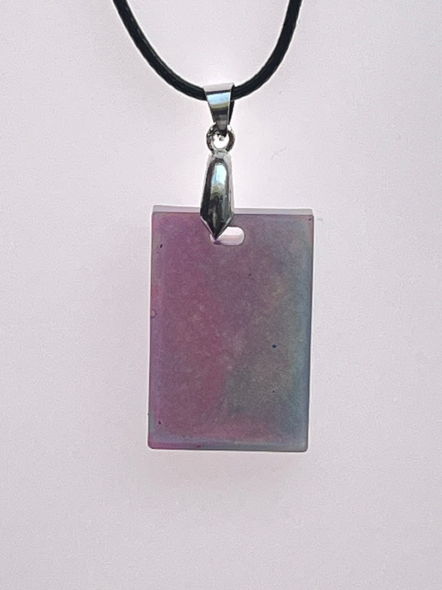 Opal Mist — Mauve & Sage Resin Pendant
