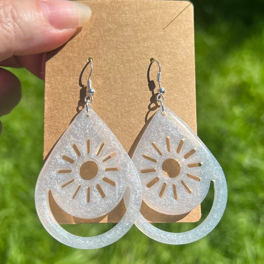 Radiant Sunbeam Resin Earrings