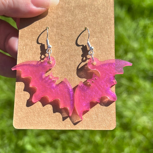 Twilight Bat Resin Earrings