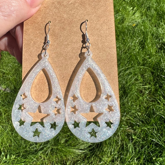 Celestial Stardrop Resin Earrings