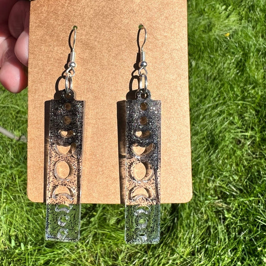 Lunar Phases Resin Earrings