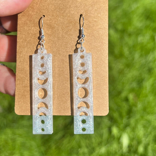 Phases of the Moon Resin Earrings