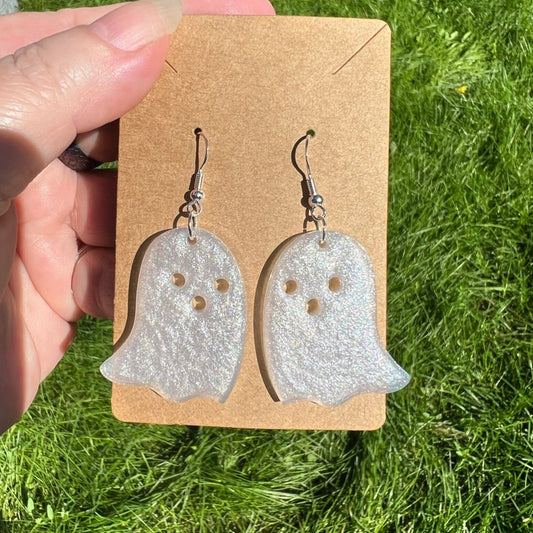 Ghostly Whispers Resin Earrings