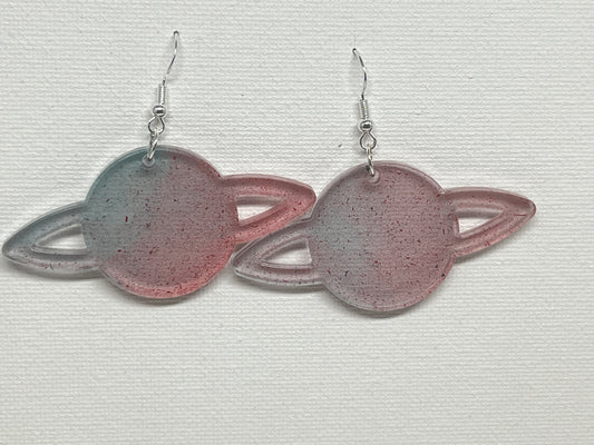 Cosmic Orbit Resin Earrings