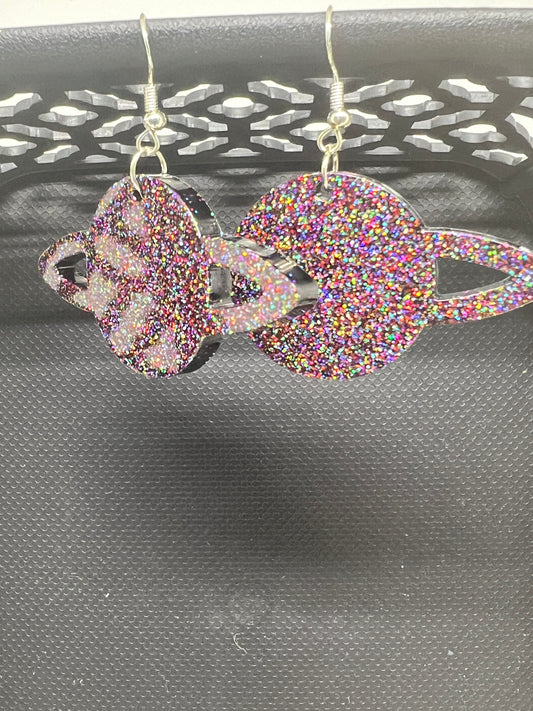 Cosmic Glitter Saturn Earrings