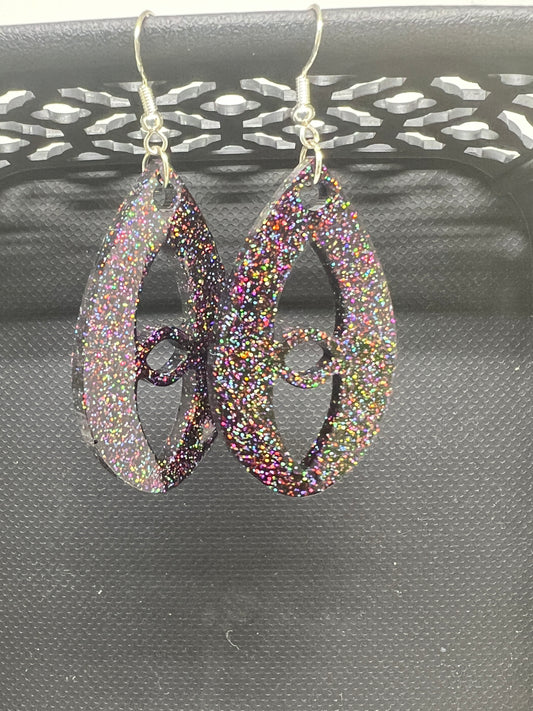 Cosmic Spark Teardrop Earrings