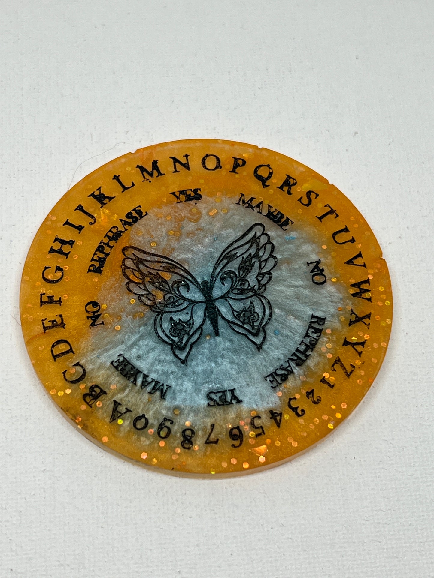 Butterfly Talking Board Witchcraft Divination Tool Resin - 4