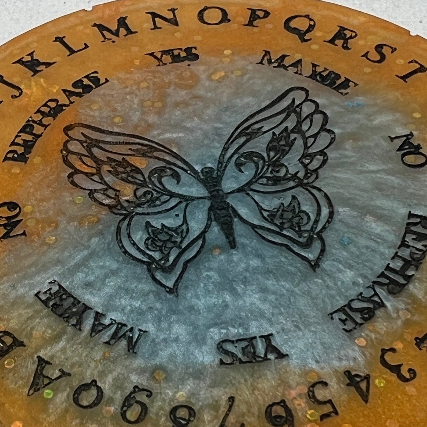 Butterfly Talking Board Witchcraft Divination Tool Resin - 0