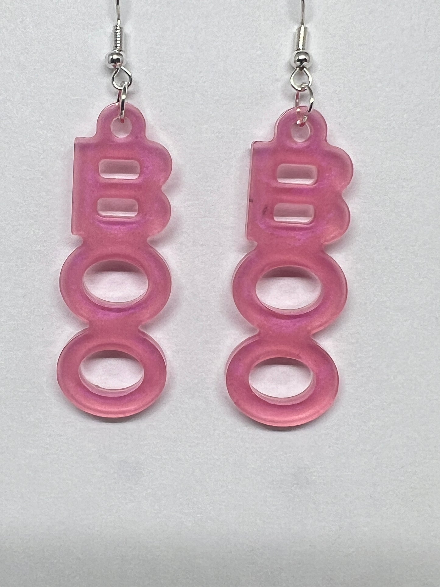 Spooky "Boo" Resin Earrings