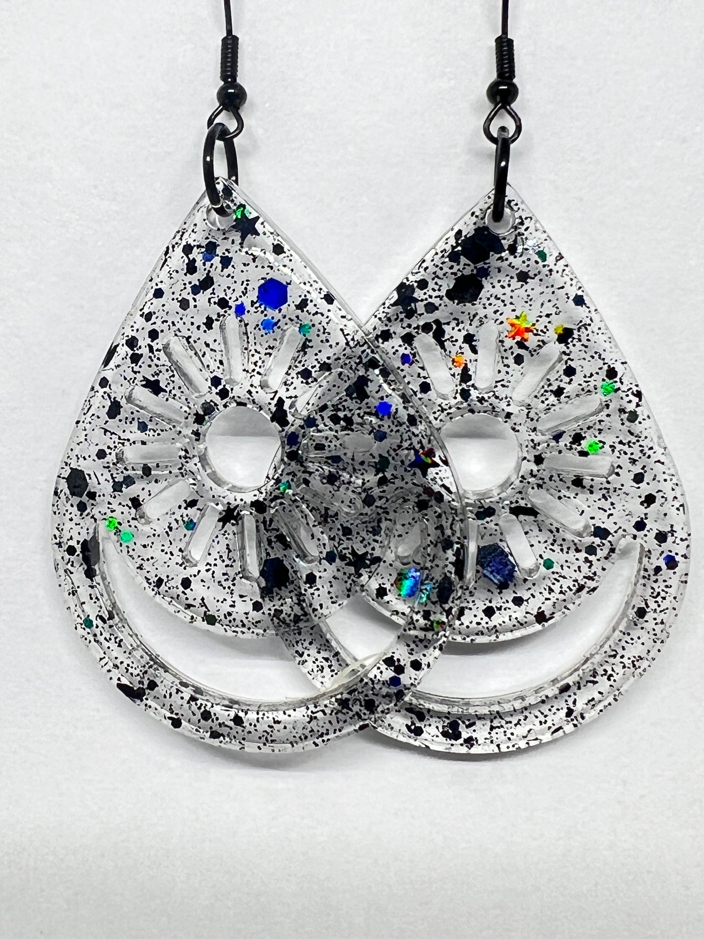 Celestial Spark Resin Earrings