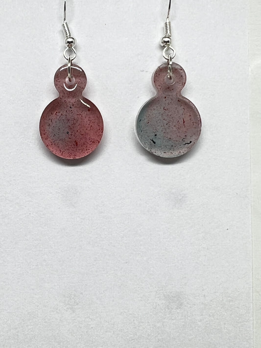 Minimalist Cosmic Drop Resin Earrings