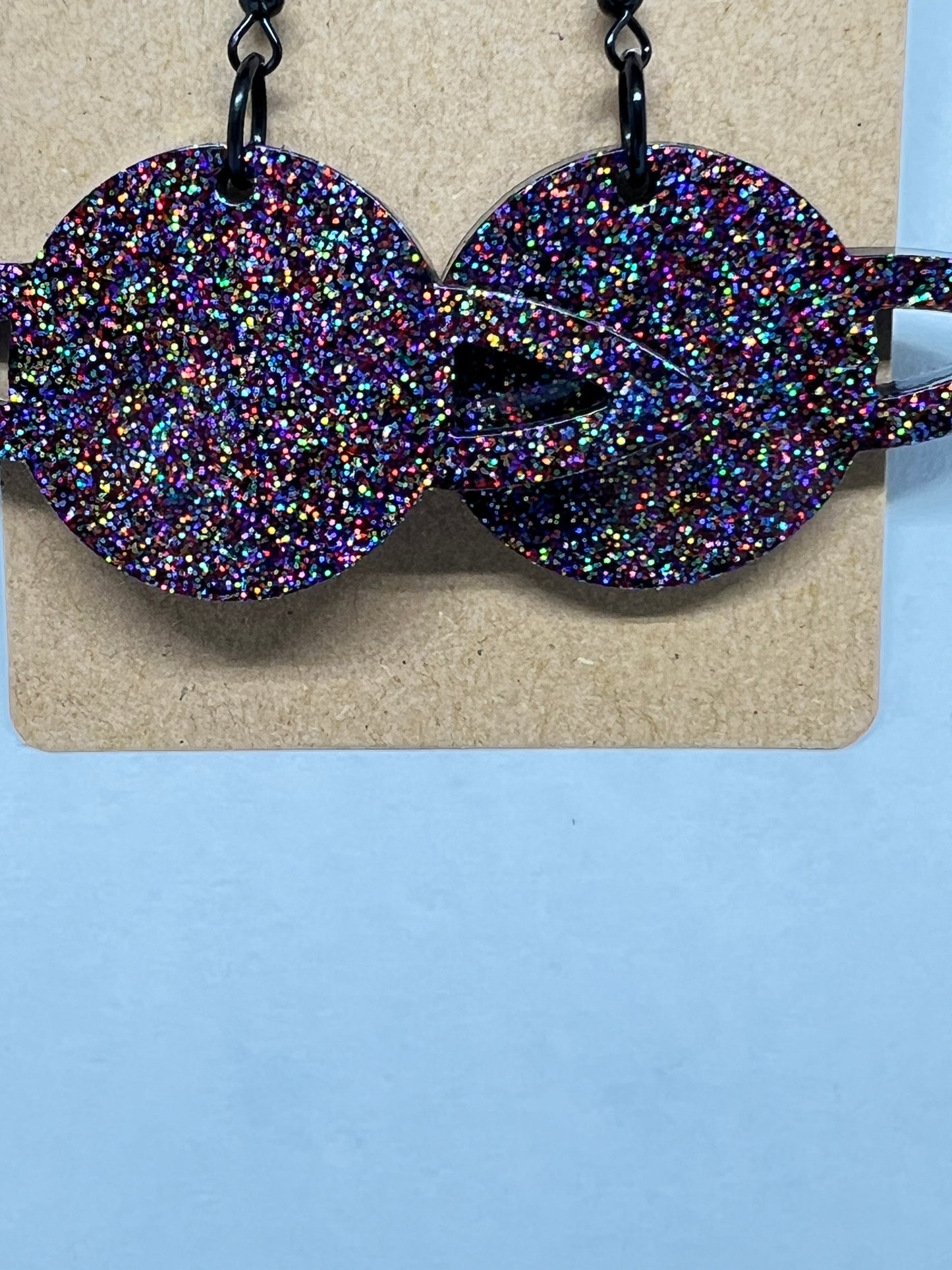 Cosmic Glitter Saturn Earrings