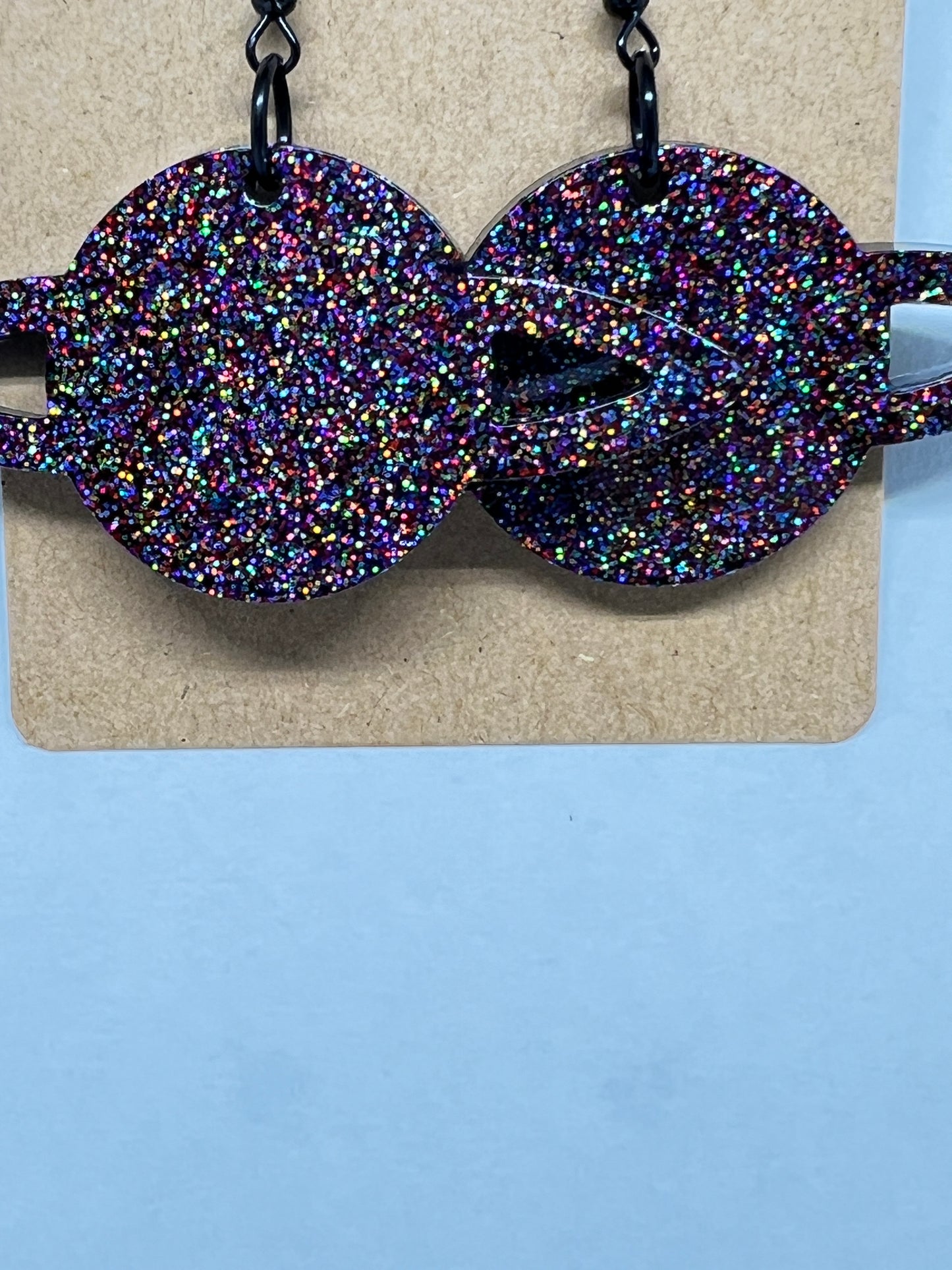 Cosmic Glitter Saturn Earrings