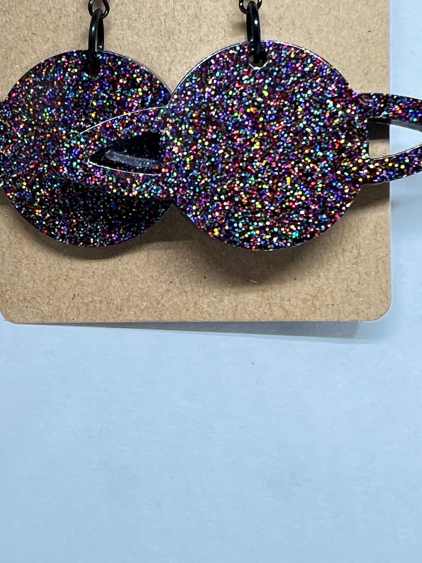Cosmic Glitter Saturn Earrings
