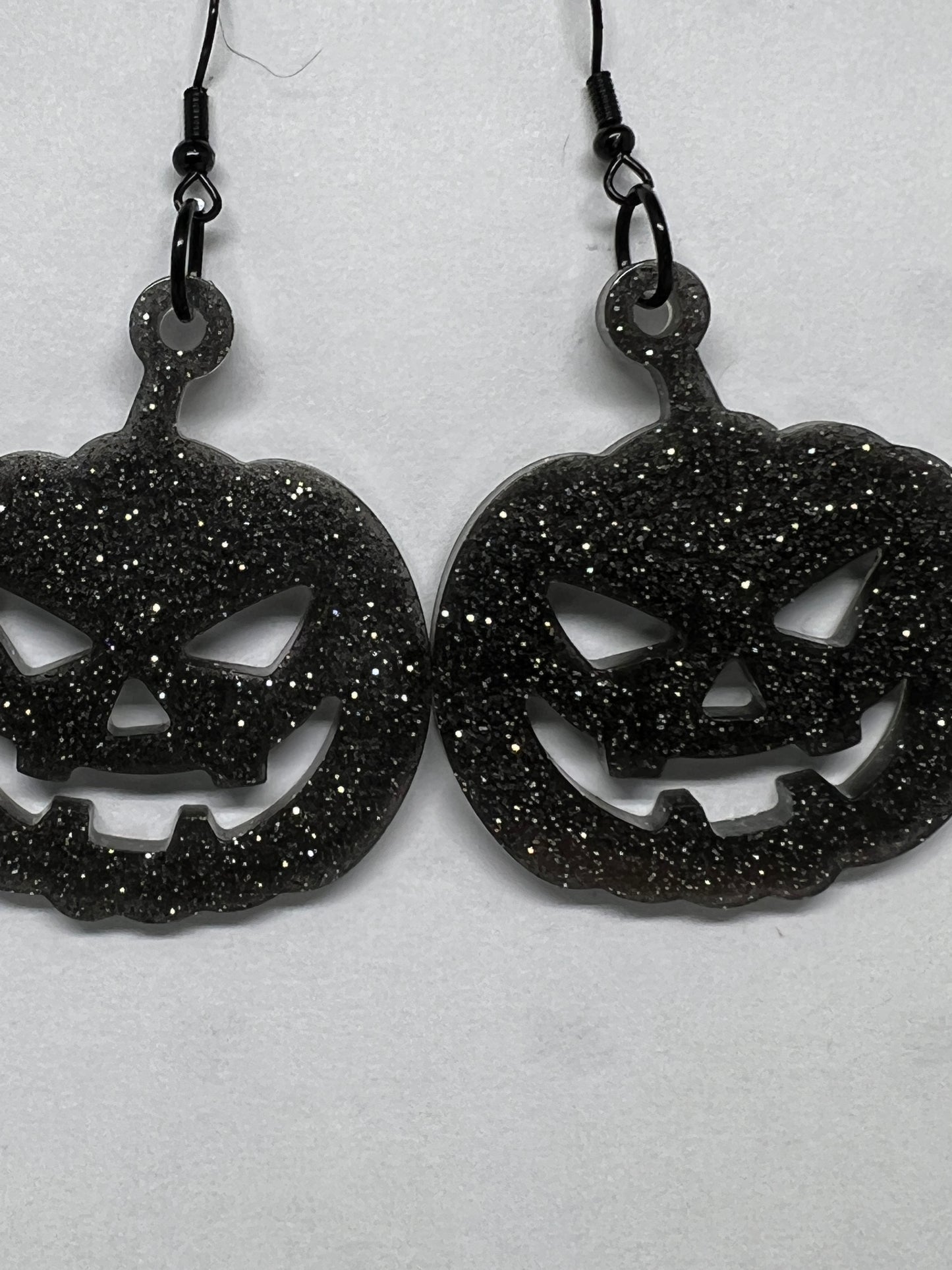 Midnight Jack-O'-Lantern Resin Earrings