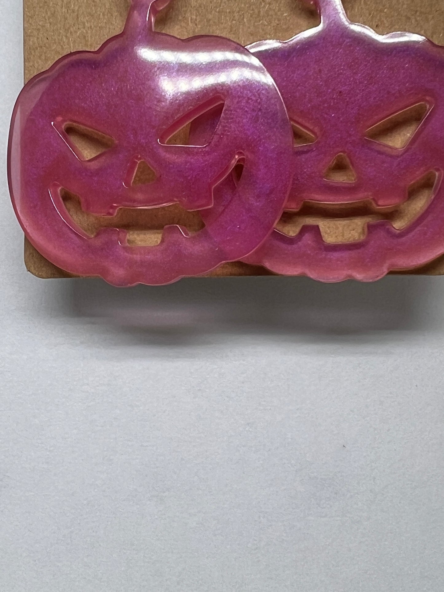 Mischievous Pumpkin Resin Earrings