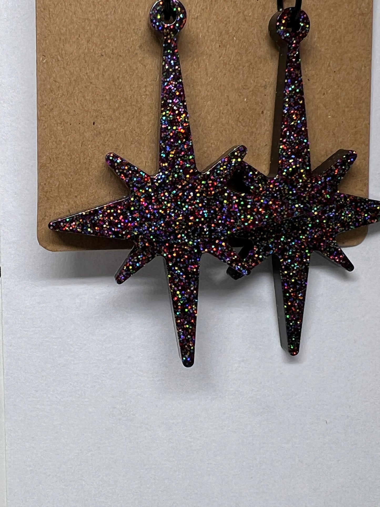 Celestial Burst Glitter Star Earrings