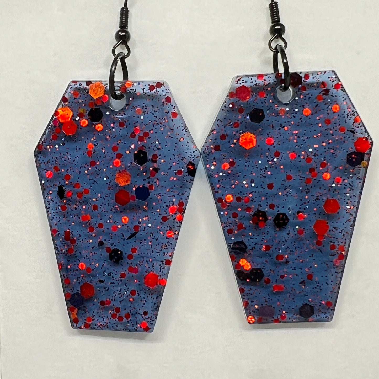 Midnight Hex Coffin Earrings