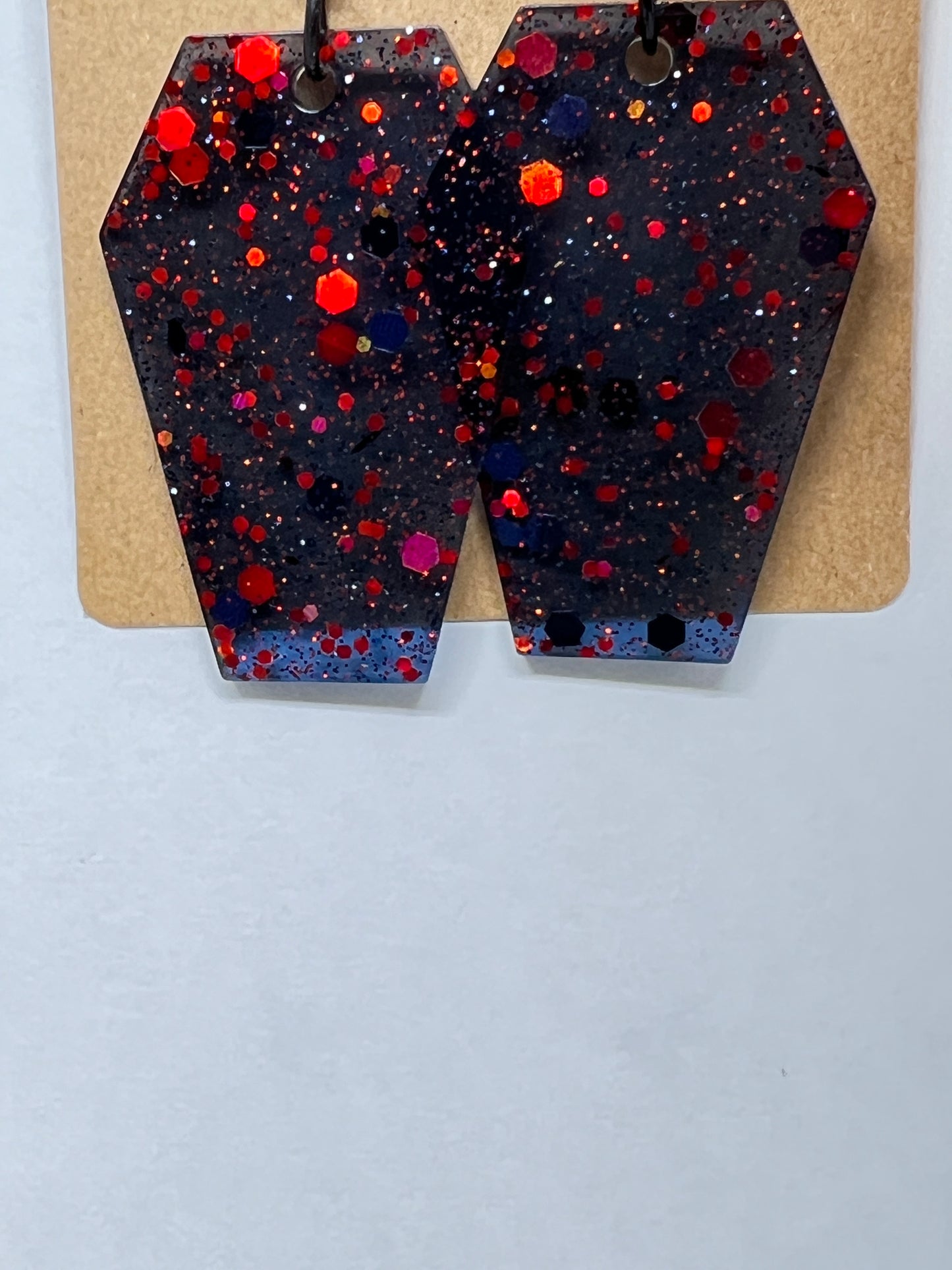 Midnight Hex Coffin Earrings