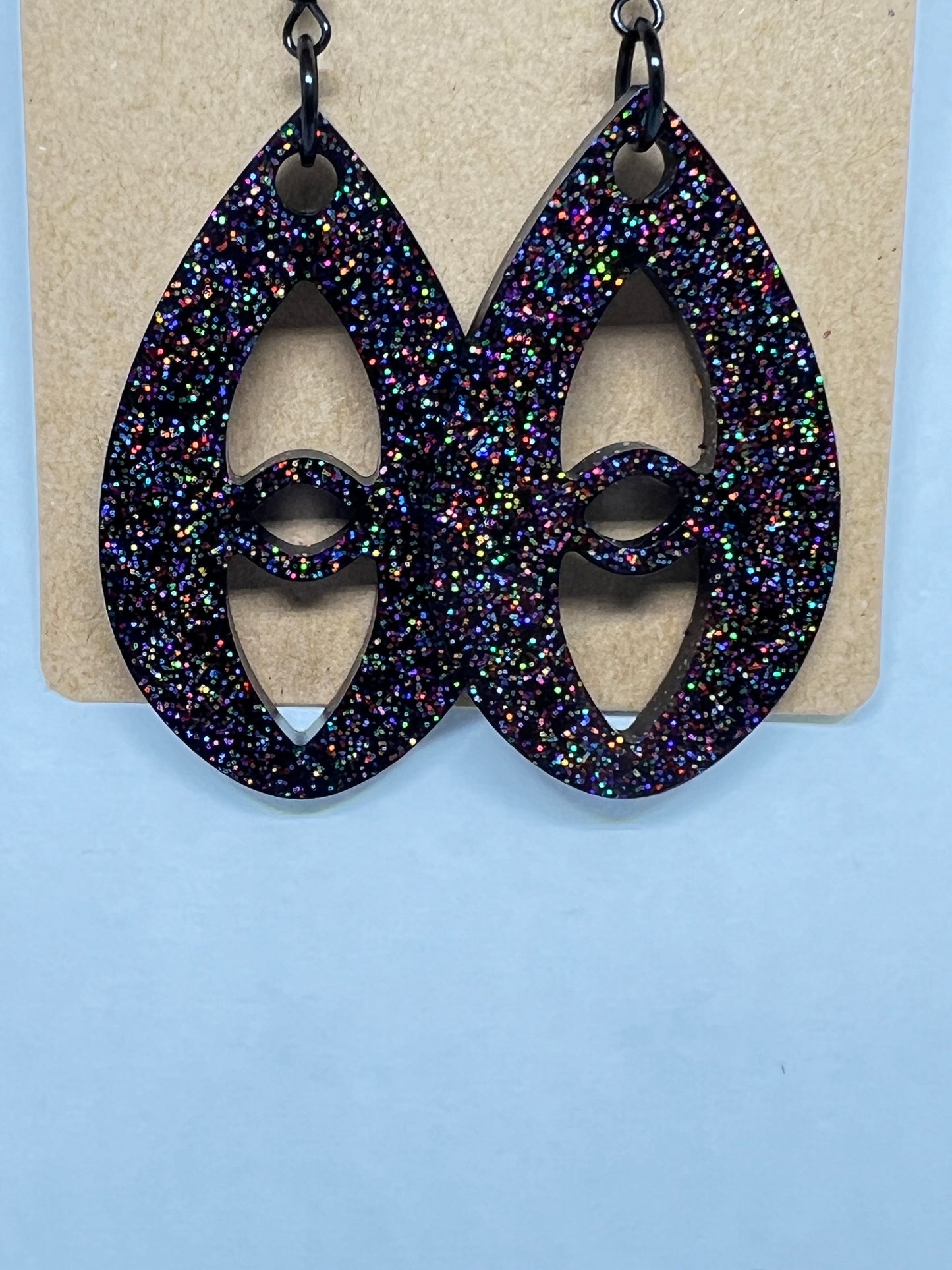 Cosmic Spark Teardrop Earrings