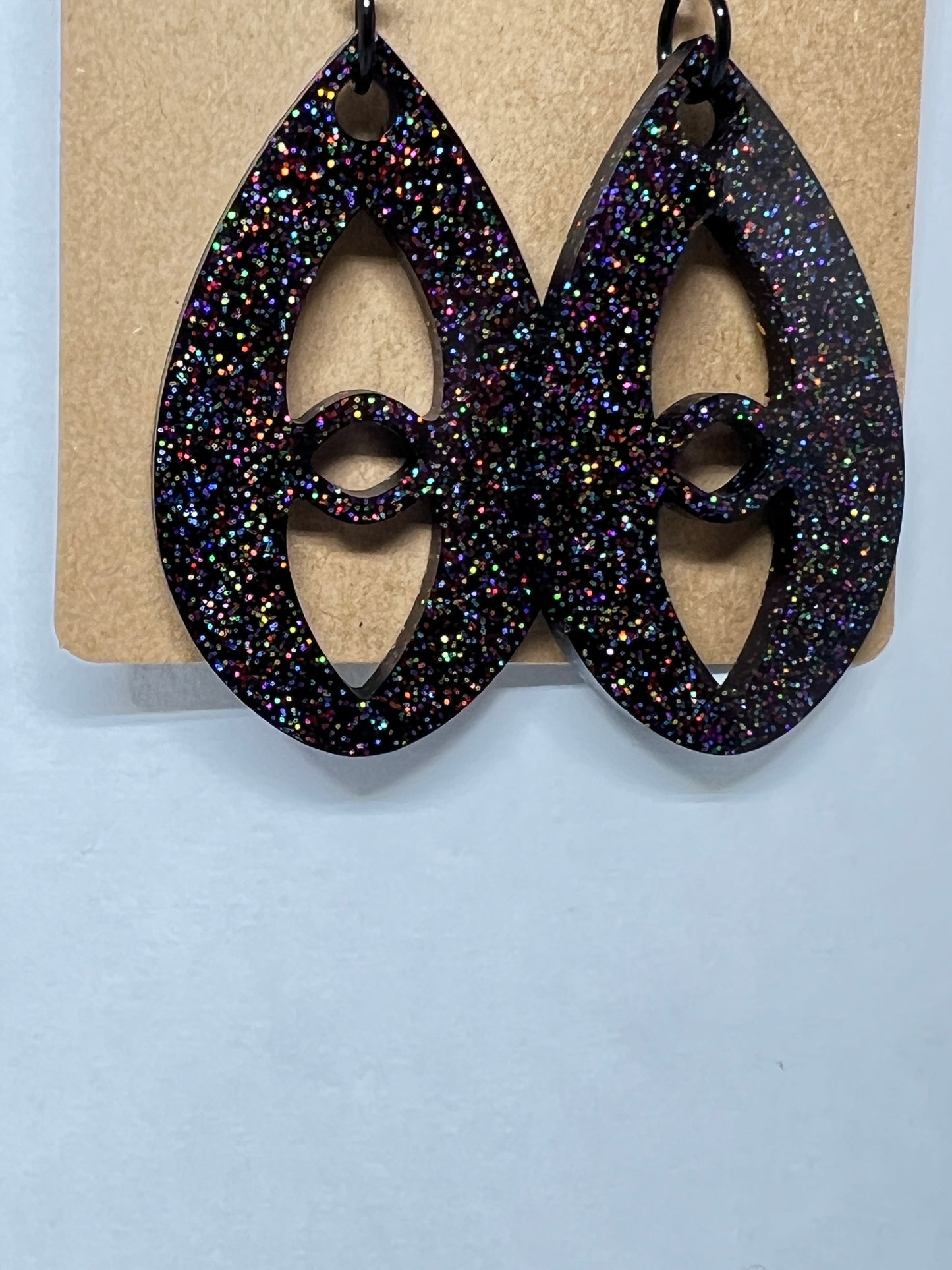 Cosmic Spark Teardrop Earrings