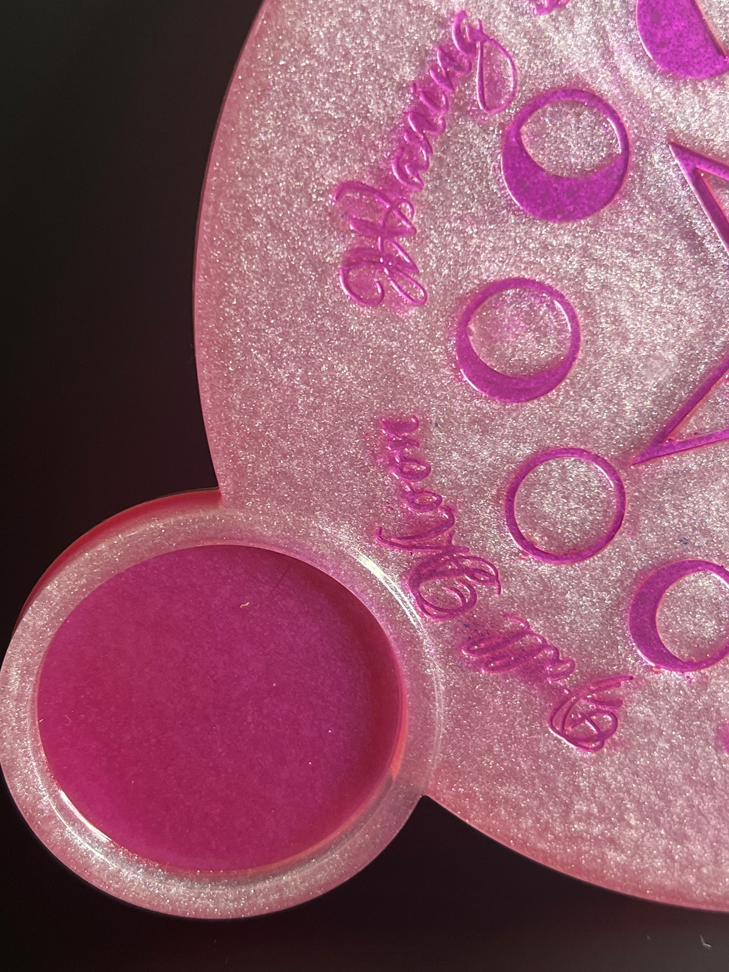 ๐ Enchanted Rose Moon-Phase Ritual Altar Candle Tray | Goddess Pink Pentacle