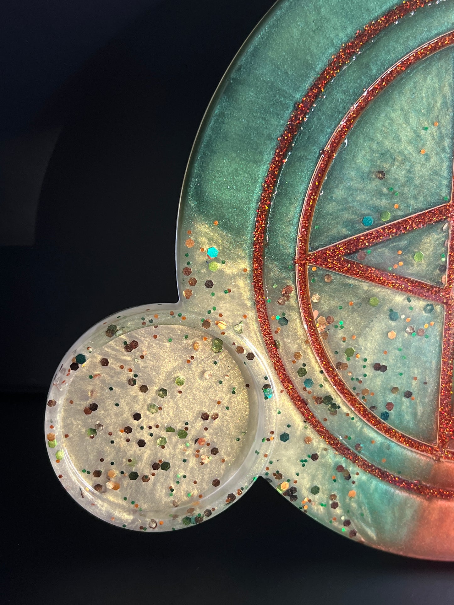 ๐ Enchanted Grove Ritual Altar Candle Tray | Autumn Earth Pentacle