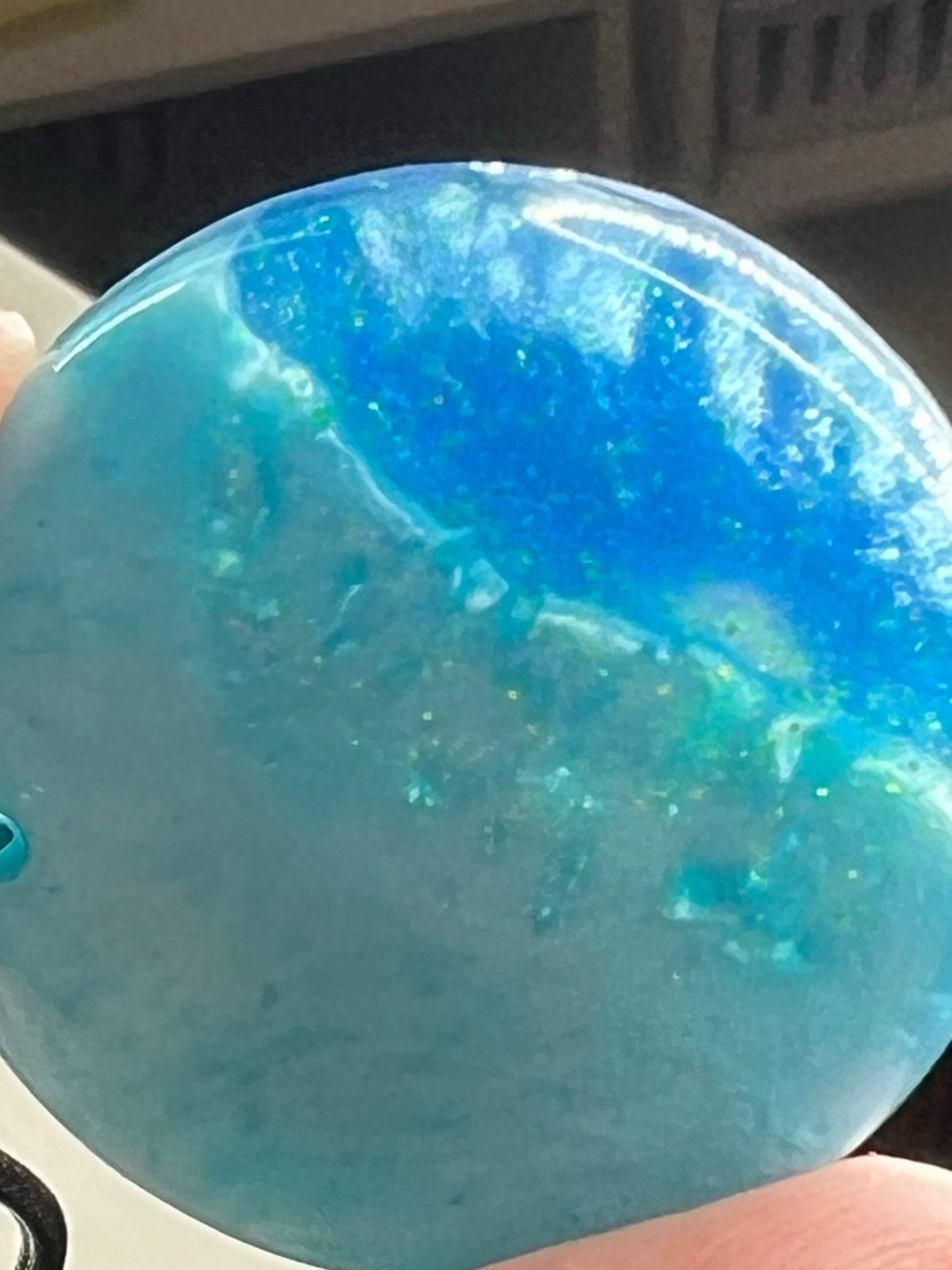 Deep Water Magic — Aqua Teal Resin Pendant
