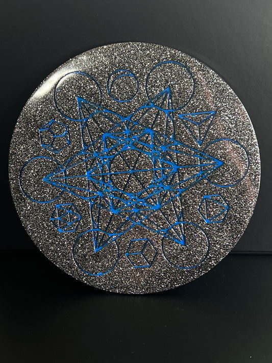 ✨ Starforge Sacred Geometry Tray | Electric Cosmic Altar Disc