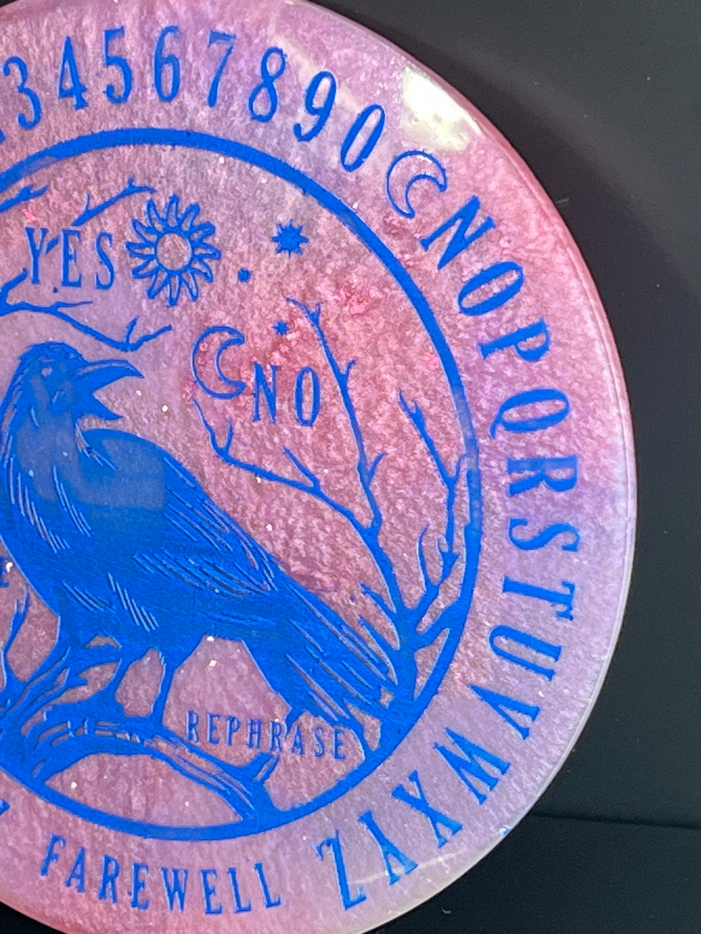 🪶 Skybound Raven Talking Board | Wisdom & Clear Voice Divination Disc (6”)