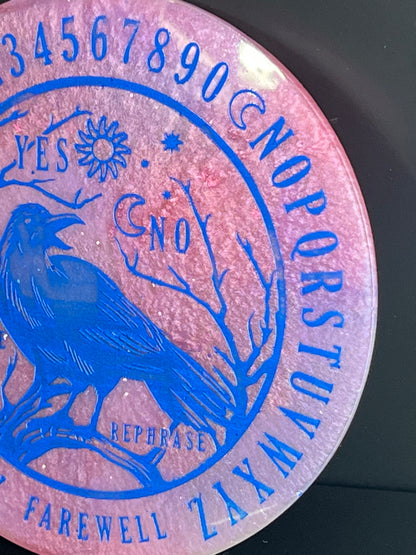 🪶 Skybound Raven Talking Board | Wisdom & Clear Voice Divination Disc (6”)