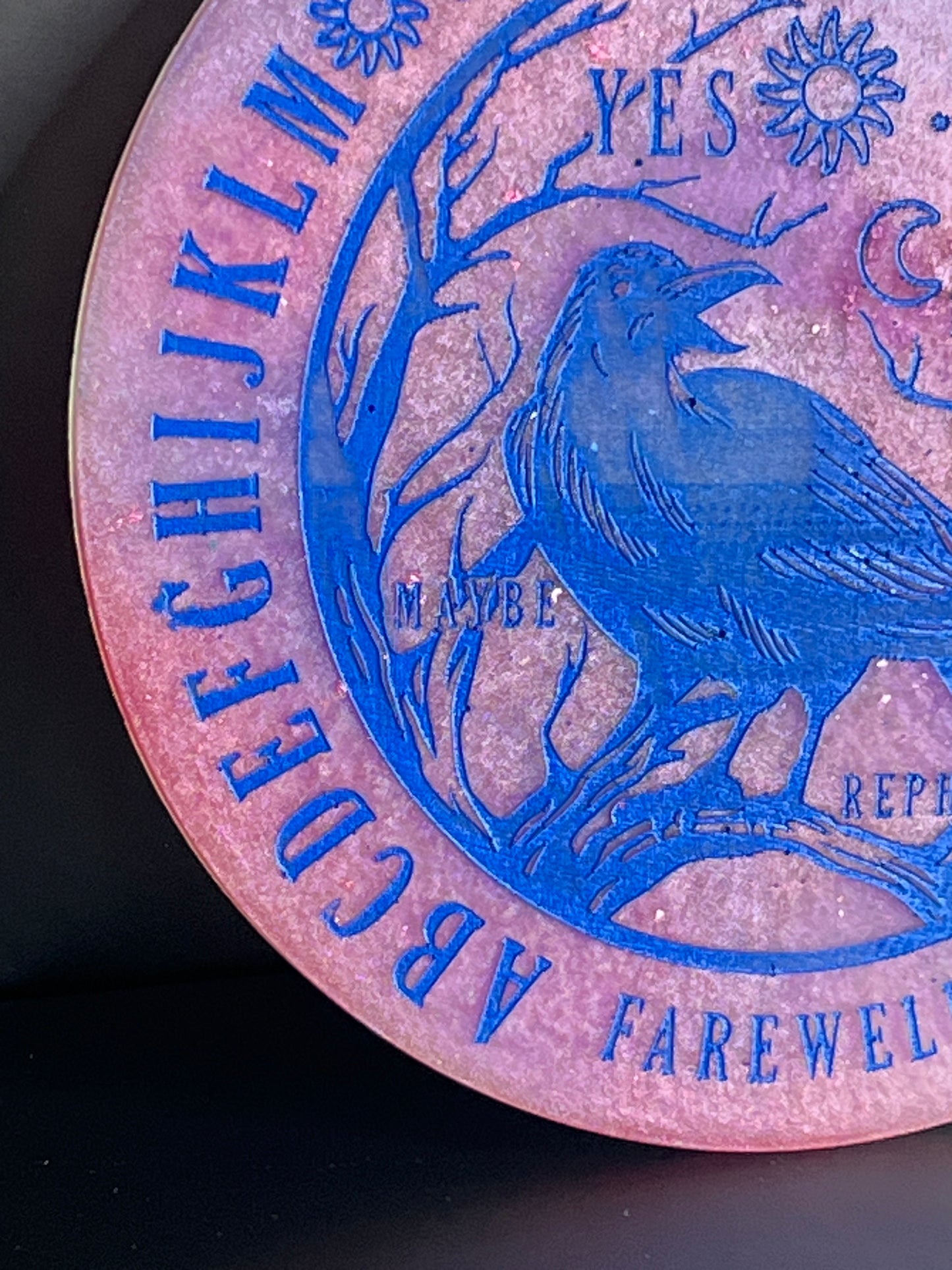 🪶 Skybound Raven Talking Board | Wisdom & Clear Voice Divination Disc (6”)