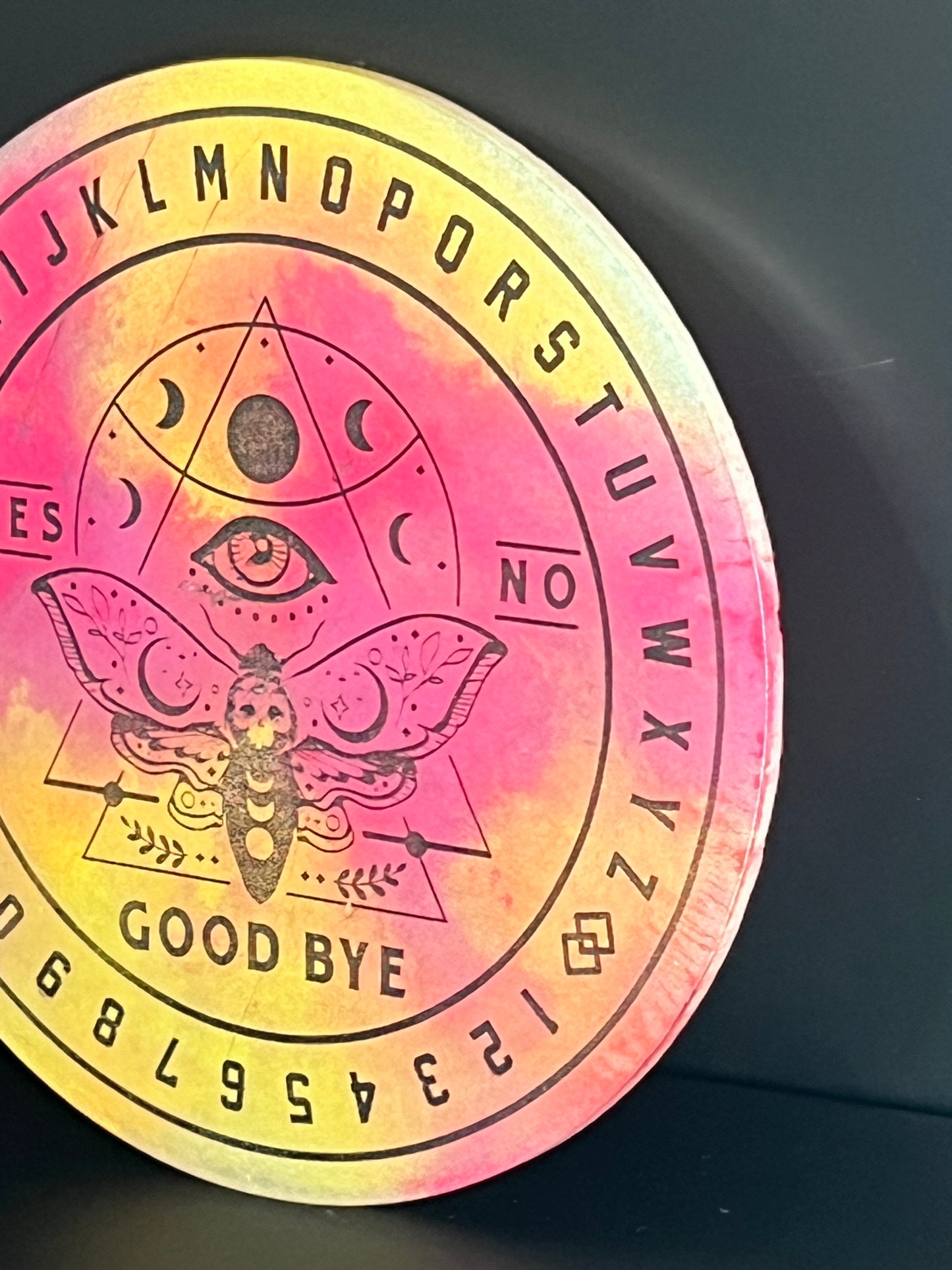 🌙 Aurora Drift Moth Talking Board | Sunset Intuition Divination Disc (6”)